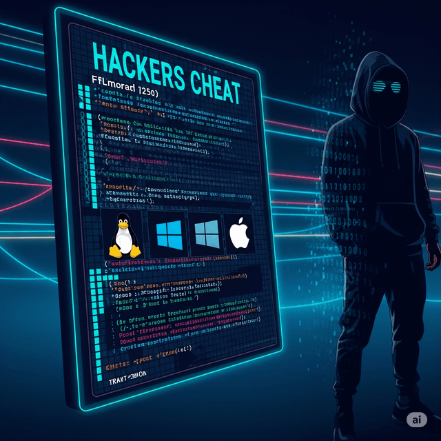 Hacker Terminal Cheat Sheet - Essential Commands for Ethical Hacking