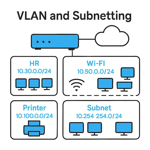 Securing Enterprise Networks with VLANs and Subnetting